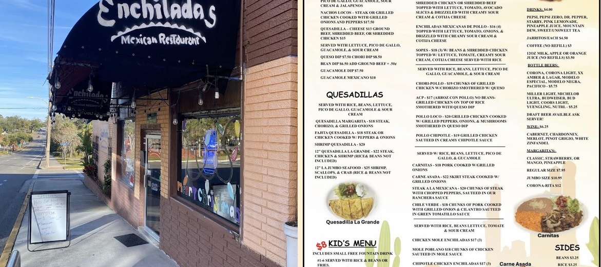 Enchiladas Mexican Restaurant Brooksville